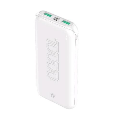 CELLY POWERBANK ENERGY 10.000mAh 10 W 2A 2 x USB-A 1 x USB-C 1 x MICRO USB BIANCO