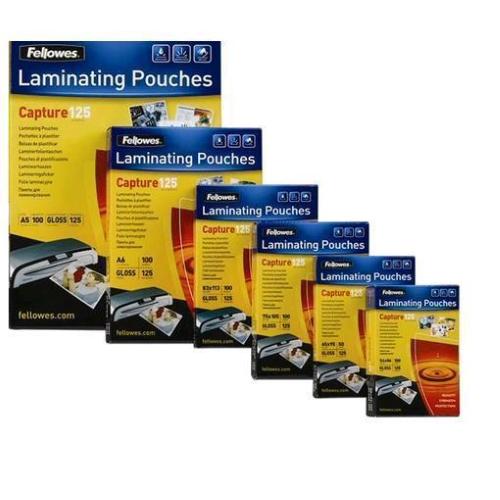 FELLOWES CAPTURE125 POUCH A5 125 MY COL. TRASPARENTE CONF 100 Pz.
