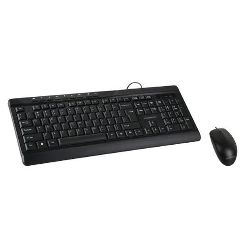 MEDIACOM M-MCK130 KIT TASTIERA E MOUSE WIRED CON CAVO INTERFACCIA USB 1.000 DPI NERO