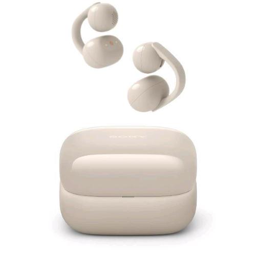 SONY LINKBUDS CLIP AURICOLARI WIRELESS A CONDUZIONE OSSEA OPEN-EAR BLUETOOTH 5.3 CONTROLLO CHIAMATE E VOLUME/MUSICA NOISE CANCELING ASSISTENTE VOCALE IPX4 BEIGE