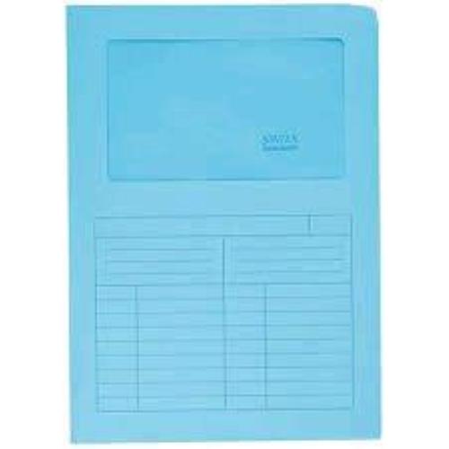 BLASETTI SINTEX CARTELLINA A L CON FINESTRA IN CARTA 297X210MM A4 COL. AZZURRO CONF 10 Pz.