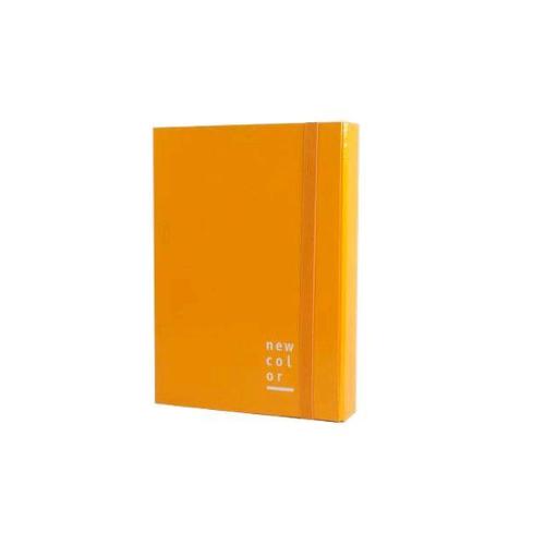 BREFIOCART NEW COLOR CARTELLE C/ELASTICO PIATTO IN CARTONCINO PLASTIFICATO 250X350MM A4 DORSO 5 CM ARANCIO