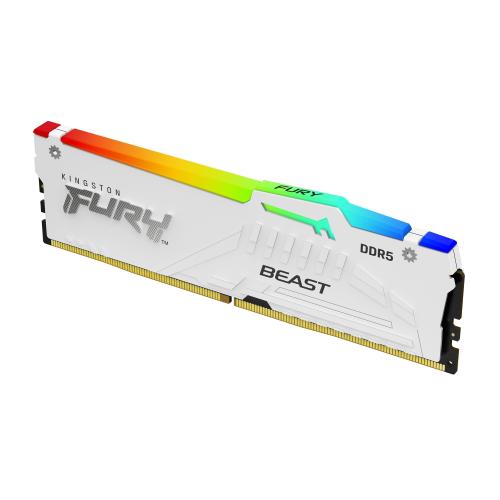 KINGSTON FURY BEAST RGB 32GB DDR5 6.000MHz XMP AMD EXPO CL 30 DIMM BIANCO