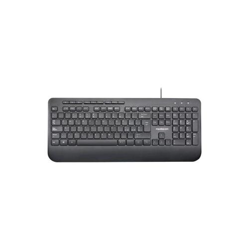 MEDIACOM OFFICE CX4500 TASTIERA USB CON POGGIAPOLSI 118 TASTI NERO
