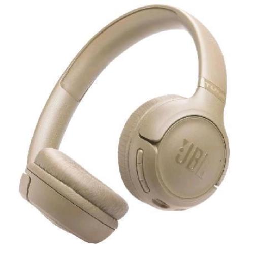 JBL TUNE 530 BT CUFFIE ON-EAR BLUETOOTH WIRELESS PIEGHEVOLI E LEGGERE JBL PURE BASS CONNESSIONE MULTIPOINT FINO A 76 ORE DI AUTONOMIA GOOGLE FAST PAIR MICROSOFT SWIFT PAIR BEIGE