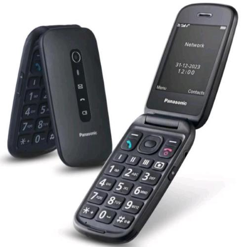 PANASONIC KX-TU410EXB 4G 2.4" CLAMSHELL SENIOR PHONE TASTI GRANDI RESISTENTE AGLI URTI 4G LTE ITALIA BLACK