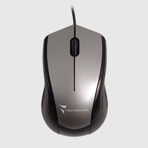 TECHMADE TM-XJ15-GY MOUSE OTTICO USB NERO/GRIGIO METALLIZZATO
