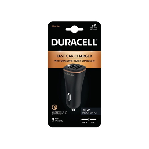 Duracell QC3.0+2.4A (30W) In-Car Charger