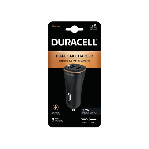 Duracell Car Charger Type-C PD18W +2.4A