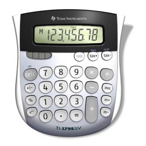 TEXAS INSTRUMENTS TI 1795 SV CALCOLATRICE DA TAVOLO 8 CIFRE DOPPIA ALIMENTAZIONE SOLARE + BATTERIA COLORE GRIGIO