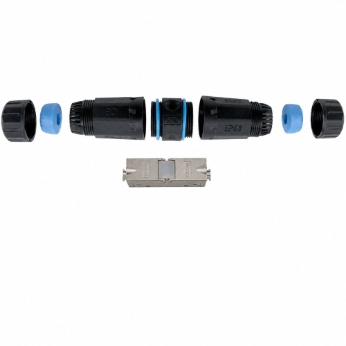 Connettore da Esterno per Cavo Cat.6A e Cat.7 IP68 Toolless