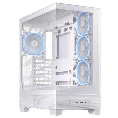 ASUS A31 PLUS TG ARGB WHITE CASE ATX PANNELLO FRONTALE E LATERALE IN VETRO TEMPERATO 4 VENTOLE ARG PREISTALLATE BIANCO