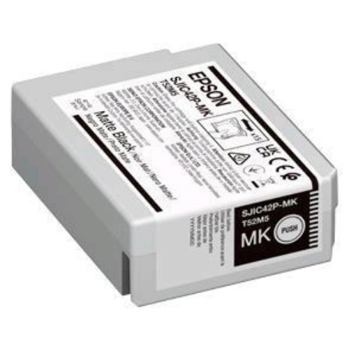 EPSON SJIC42P-MK CARTUCCIA INCHIOSTRO MATTE BLACK NERO OPACO ORIGINALE 50 ML PER ColorWorks CW-C4000E (BK)
