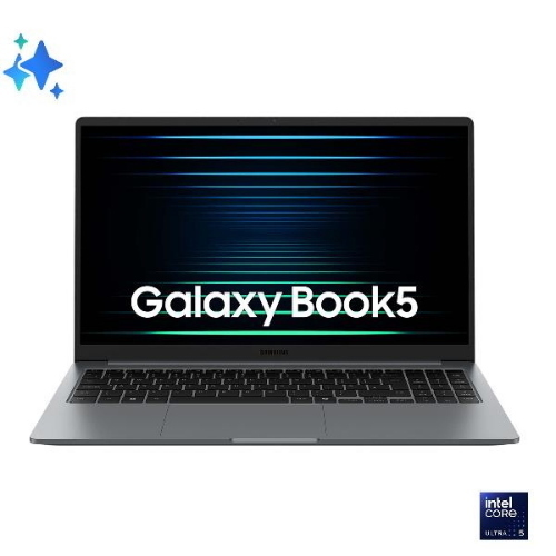SAMSUNG GALAXY BOOK5 AI NP754XHD-KD6IT 15.6" INTEL CORE ULTRA 5 225U RAM 16GB-SSD 512GB NVMe-INTEL ARC GRAPHICS-WI-FI 6E-WIN 11 PROF GRIGIO