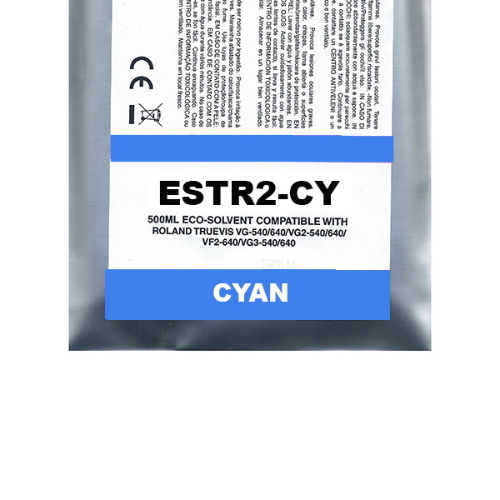 Ciano Pigment Eco-Solvent Ink Bag Compa Roland TrueVIS SG2,VG2,VF2,SG3,VG3#500ML