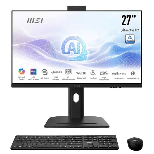 MSI MICROSTAR AIO 27 ULTRA 7 16G 1TB 2K W11P BK U7-155H IPS MODERN BLACK WQHD 3Y