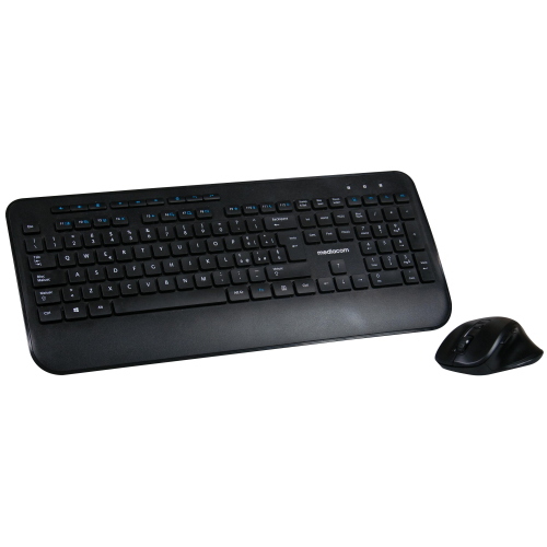 MEDIACOM OFFICE N990 TASTIERA + MOUSE ERGONIMICO WIRELESS 2.4GHz 6 TASTI PROGRAMMABILI