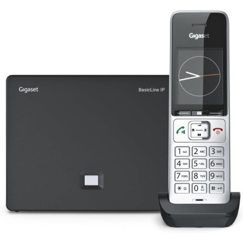 GIGASET BASICLINE IP + COMFORT 500HX TELEFONO IP DECT IDENTIFICATORE DI CHIAMATA CON RICEVITORE