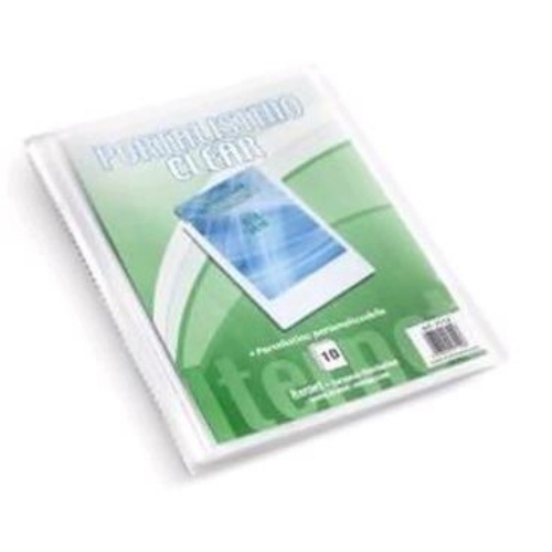 PLASTIDEA CLEAR PORTALISTINI PERSONALIZZBILI IN PP 320X240 mm A4 10 FOGLI COL. TRASPARENTE