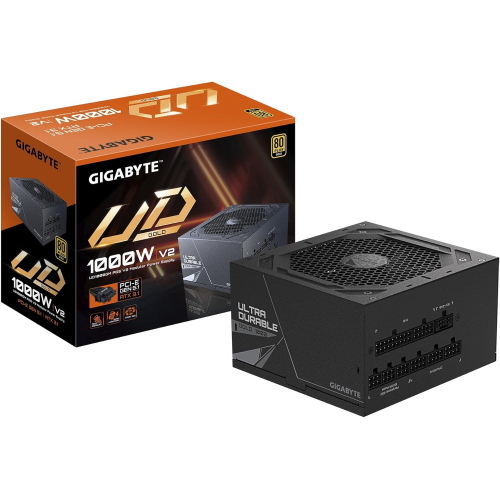 GIGABYTE GP-UD1000GM PG5 V2 ALIMENTATORE 1.000 W COMPLETAMENTE MODULARE 80 PLUS GOLD PFC ATTIVO PCIe Gen 5.1 ATX 3.1 NERO