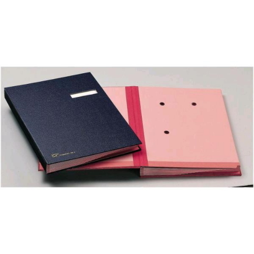 FRASCHINI LIBRO FIRMA 18 INTERCALARI IN DERMOIDE 240X340 mm COL. BLU