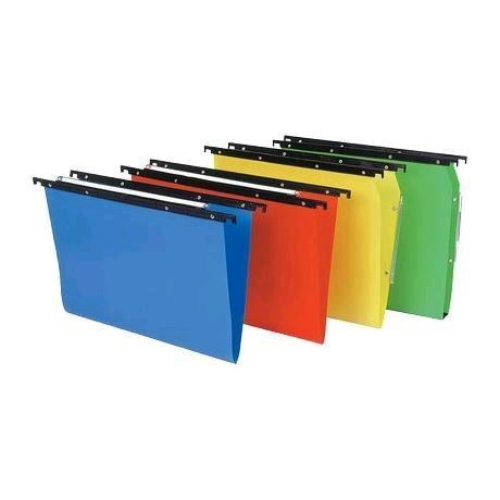 BERTESI CARTESIO PP CARTELLE SOSPESE PER CASSETTO IN PP INTERASSE 395MM FONDO A U COL. BLU CONF 25 Pz.