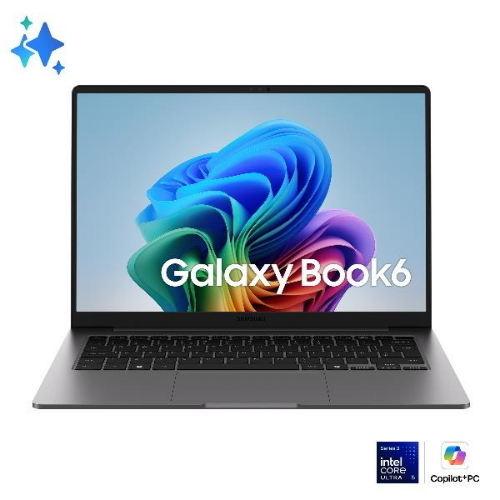 SAMSUNG GALAXY BOOK6 EE NP744BJG-KG4IT Copilot + PC 14" WUXGA INTEL CORE ULTRA 7 355 RAM 32GB-SSD 1TB NVMe-INTEL GRAPHICS-WI-FI 6E + GIGABIT LAN-WIN 11 PROF GRIGIO