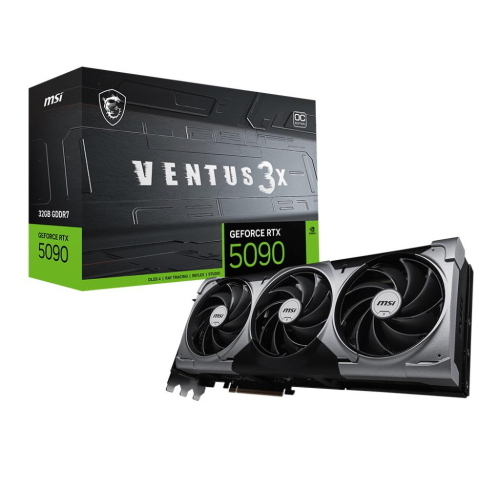 MSI VENTUS GEFORCE RTX 5090 32G 3X OC SCHEDA VIDEO NVIDIA 32GB GDDR7 DLSS4 TRIPLE FAN PCI Express x16 5.0 - 1 HDMI 3 DISPLAYPORT