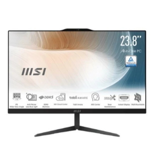 MSI MODERN AM242 1M-2284EU ALL IN ONE 23.8" FULL HD INTEL CORE 5 120U RAM 16GB-SSD 512GB NVMe-WI-FI 6 + GIGABIT LAN-ALTOPARLANTI WEB CAM-TASTIERA E MOUSE-WIN 11 PROF NER